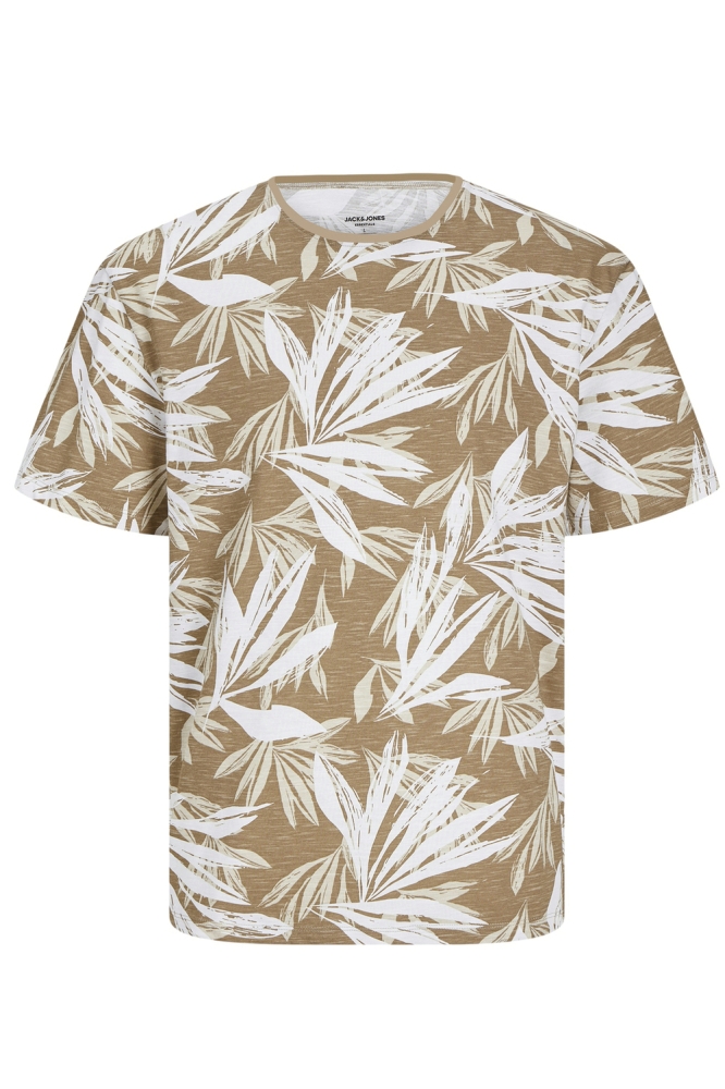JJEBRYAN AOP TEE S/S O-NECK NOOS 12268126 Coriander